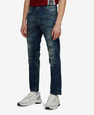 Ecko Unltd Men's Skinny Fit Camo Print Mamo Jeans In Dark Wash