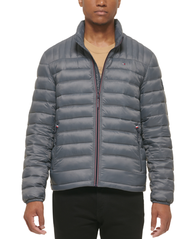 Tommy Hilfiger Men's Packable Quilted Puffer Jacket In Charcoal