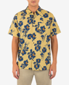 Hurley Men's Rincon Print Short Sleeve Button-up Shirt In Pebble