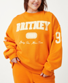 COTTON ON TRENDY PLUS SIZE BRITNEY SPEARS CREW SWEATSHIRT