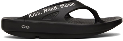 Takahiromiyashita The Soloist Black Oofos Edition 'way Of Life' Flip Flops