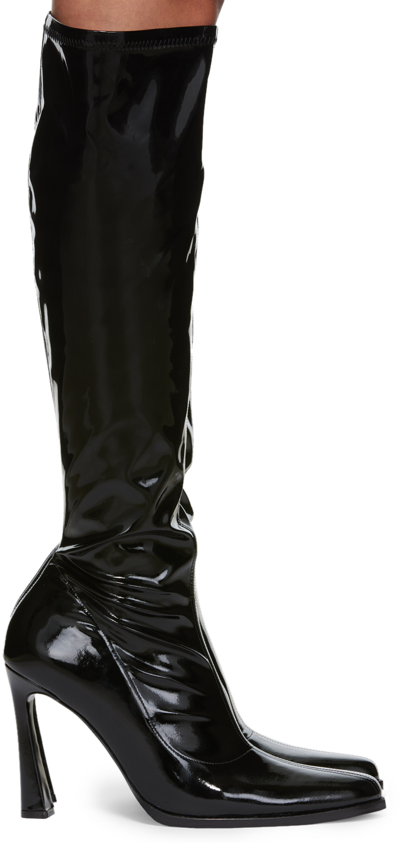 Magda Butrym Knee-high Patent Leather Boots In Black