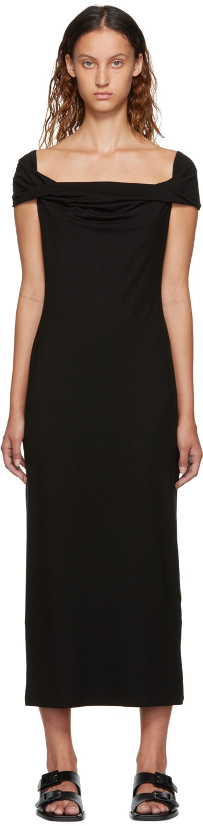 Reformation Black Jamen Midi Dress