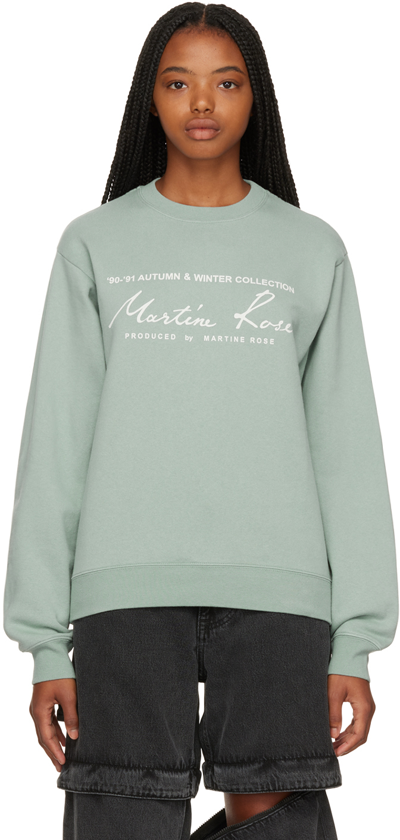 Martine Rose Green Classic Sweater In Sagegr Sage Green