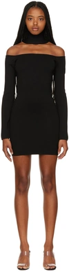 Gauge81 Black Jerez Off-shoulder Long Sleeve Mini Dress In Black