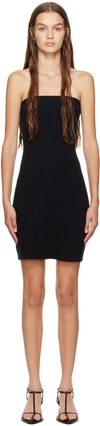 Anna Quan Black Poppy Minidress In Raven