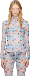 Henrik Vibskov Purple Polka Dot Turtleneck In Dots Orange And Lave