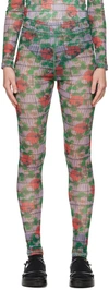 Henrik Vibskov Purple Polka Dot Leggings In Dots Torquoise And R
