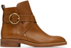 SEE BY CHLOÉ TAN LYNA ANKLE BOOTS