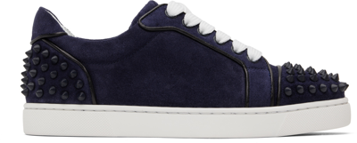 Christian Louboutin Navy Vieira 2 Sneakers In T663 Ink/black