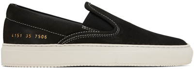 Common Projects Slip On Contrast-stitch Sneakers In Black