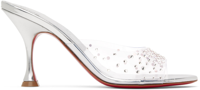 Christian Louboutin Silver Degramule Strass 85 Heeled Sandals