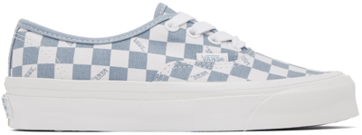 Vans 'og Authentic Lx' Chequered Canvas Low Top Sneakers In Blue