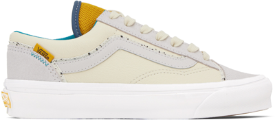 Vans Yellow & White Og Style 36 Ui Sneakers In Devil's Details True