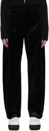 Theopen Product Black Rounding Trousers In Stripe Black