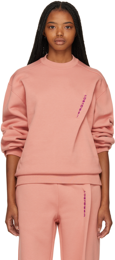 Y/project Pinched Relaxed-fit Organic-cotton Sweatshirt In Pink