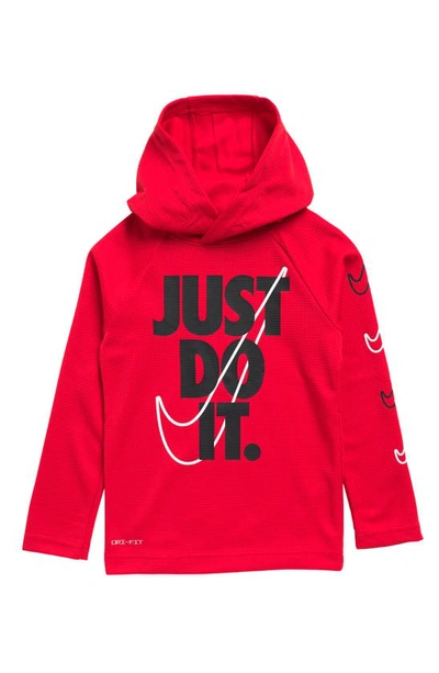 Nike Kids' Sportball Thermal Hoodie In University Red