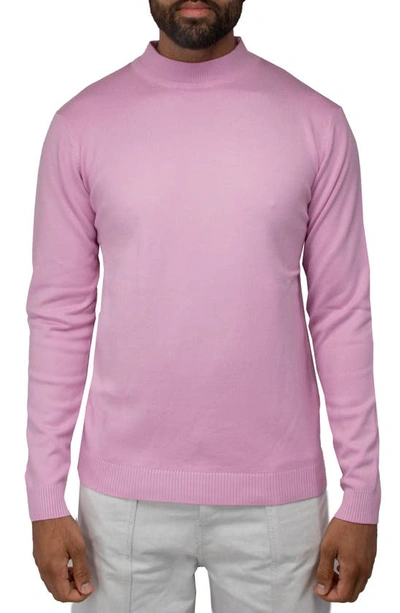 X-ray Core Mock Neck Knit Sweater In Pale Pink