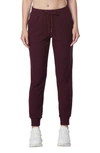 Andrew Marc Sport Long Joggers In Burgundy