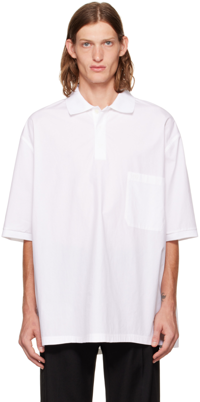 Valentino White Spread Collar Shirt In 001 Bianco Ottico