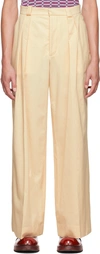KING & TUCKFIELD OFF-WHITE WIDE LEG TROUSERS
