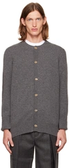 T/SEHNE SSENSE EXCLUSIVE GRAY SCARF SWEATER