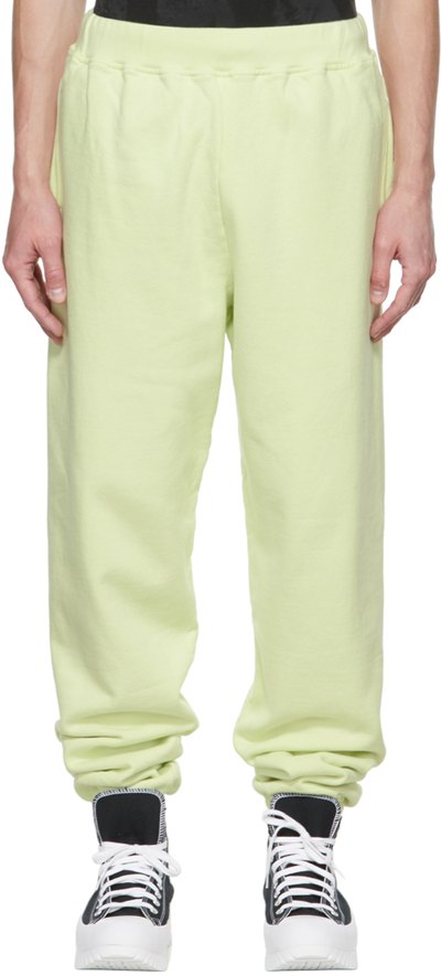 Aries Temple Brand-print Cotton-jersey Jogging Bottoms In Pastel Green