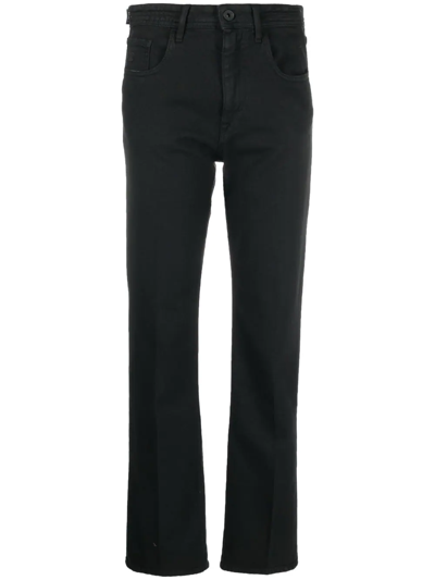 Jacob Cohen High-waisted Straight-leg Jeans In Black