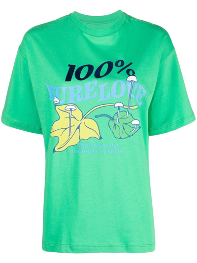 Opening Ceremony Pure Love Print T-shirt In Green