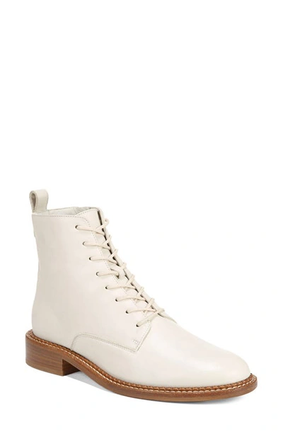 Vince Cabria Lace-up Boot In Off White