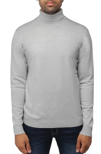 X-ray Turtleneck Pullover Sweater In Heather Grey