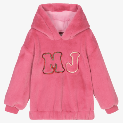 Marc Jacobs Babies'  Girls Pink Faux Fur Hoodie