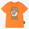 MOSCHINO KID-TEEN ORANGE TEDDY BEAR T-SHIRT
