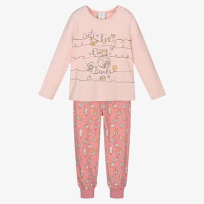 Boboli Kids' Girls Pink Cotton Pyjamas