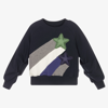 Shop Il Gufo Girls Navy Blue Sweatshirt