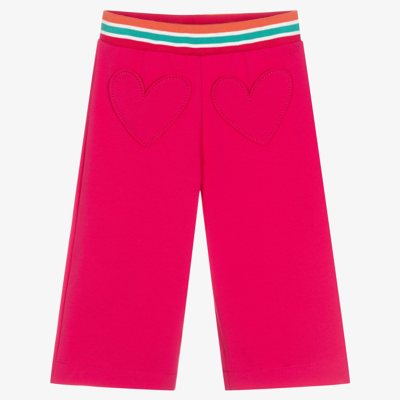 Agatha Ruiz De La Prada Babies'  Girls Pink Hearts Cotton Trousers