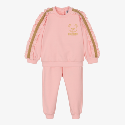 Moschino Baby Babies' Girls Pink & Gold Tracksuit