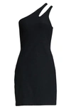 Beyond Yoga Your Mind One-shoulder Space Dye Minidress In Darkest Night