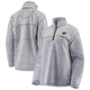 G-iii 4her By Carl Banks Gray Arizona Cardinals Sherpa Quarter-zip Pullover Jacket In Gray