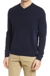 Nordstrom V-neck Cashmere Sweater In Dark Navy