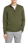 Nordstrom Half Zip Cotton & Cashmere Pullover Sweater In Olive Night