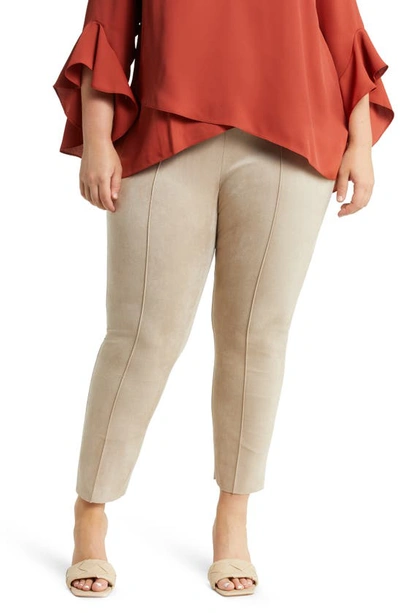 Vince Camuto Faux Suede Leggings In Latte