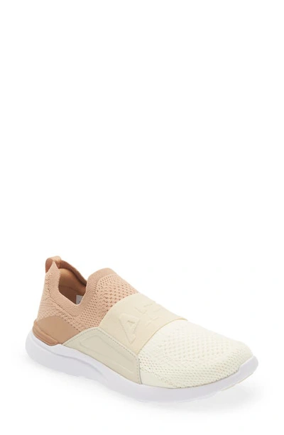 Apl Athletic Propulsion Labs Techloom Bliss Knit Running Shoe In Caramel / Parchment / Pristine