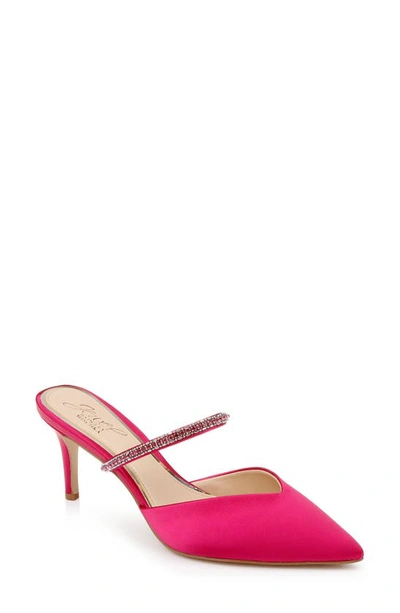 Jewel Badgley Mischka Women's Jan Evening Mule Women's Shoes In Bright Pink Satin