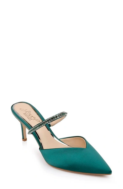 Jewel Badgley Mischka Women's Jan Evening Mule Women's Shoes In Emerald Green
