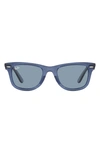 Ray Ban Ray-ban Classic Wayfarer 50mm Sunglasses In Transparent Blue