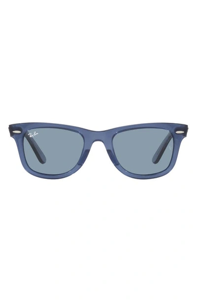 Ray Ban 'classic Wayfarer' 50mm Sunglasses In Transparent Blue