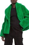 Apparis Fiona Faux Fur Jacket In Kelly Green