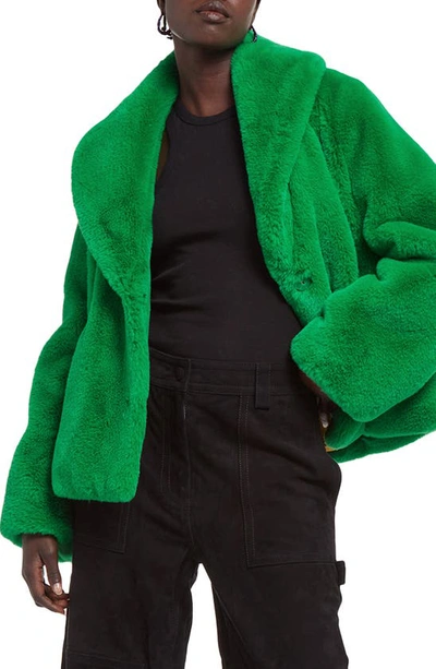 Apparis Fiona Faux Fur Jacket In Kelly Green