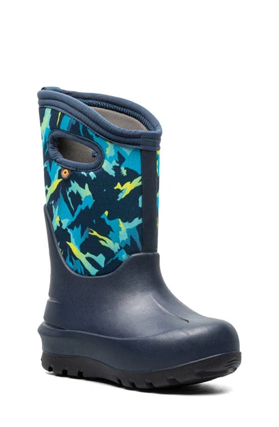 Bogs Kids' Neo Classic Print Winter Boot In Navy Multi